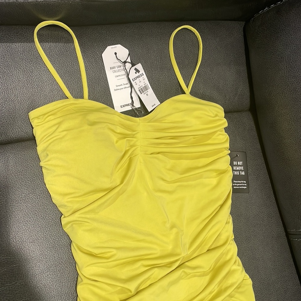 Express Body Contour Ruched Body Suit - Picture 2 of 3